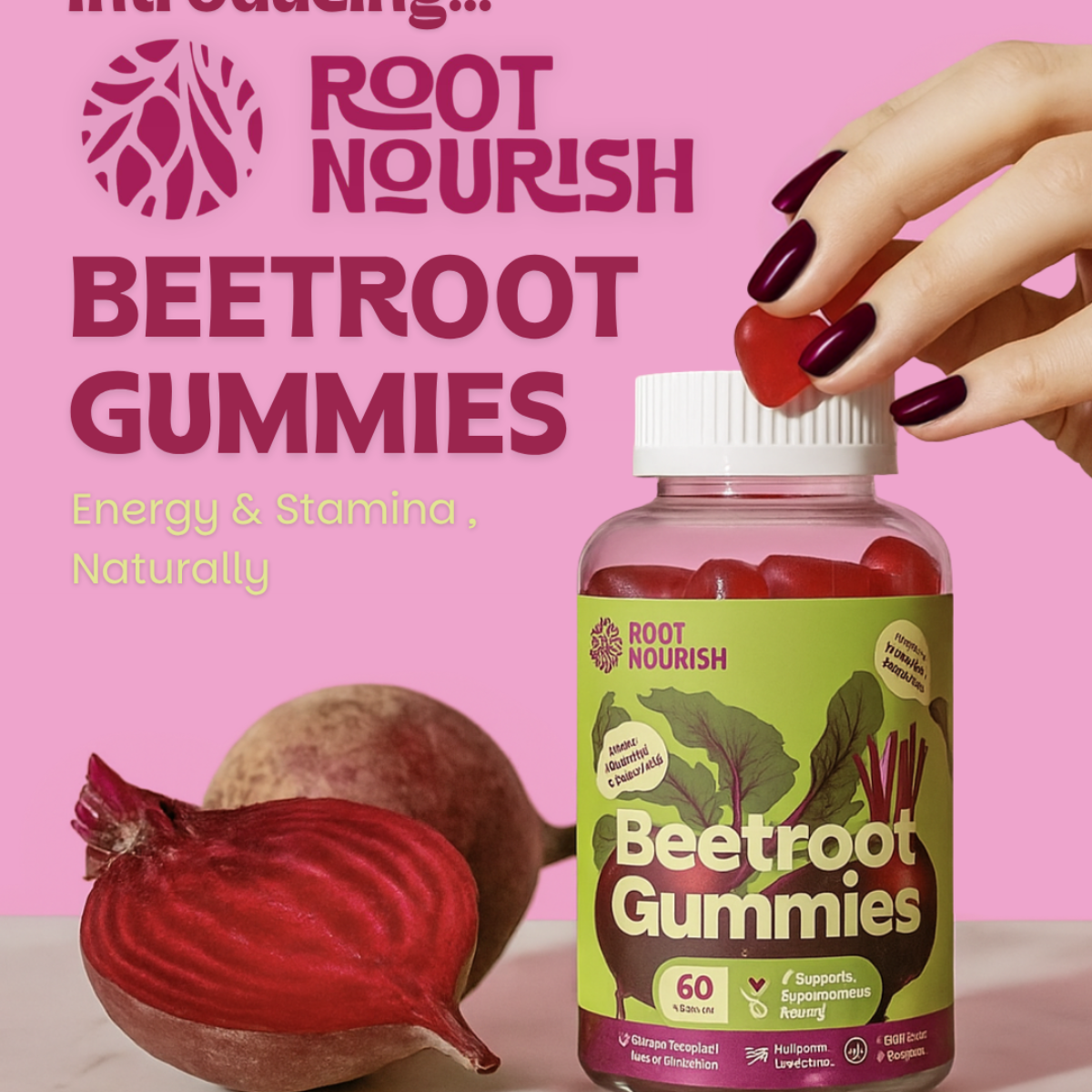 RootNourish Beetroot Gummies – Energy & Stamina, Naturally (2)